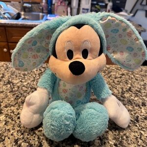 Disney Mickey Mouse Plush Toy with Blue and White Ears